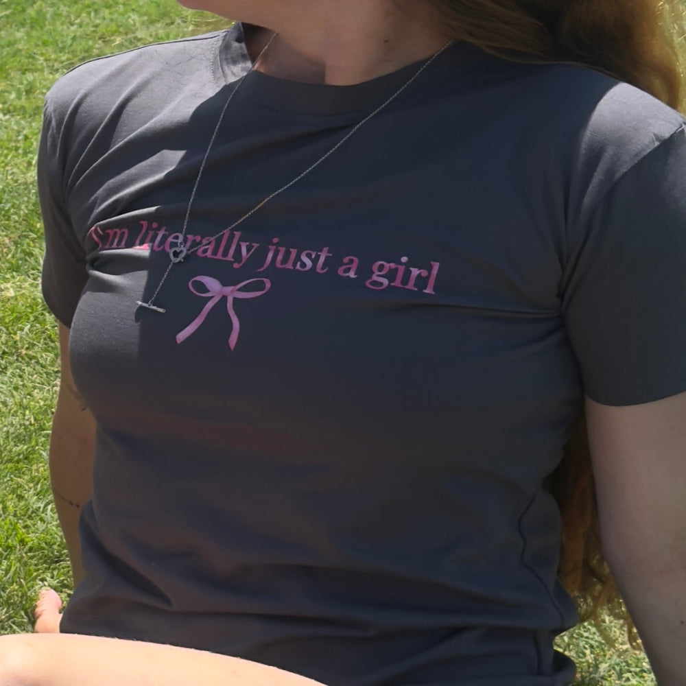 Gray Just a Girl Top