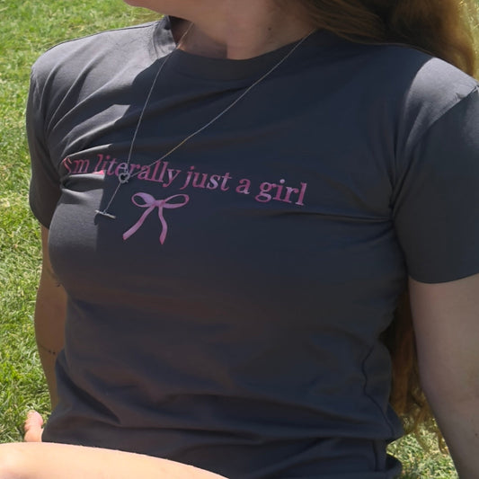 Gray Just a Girl Top