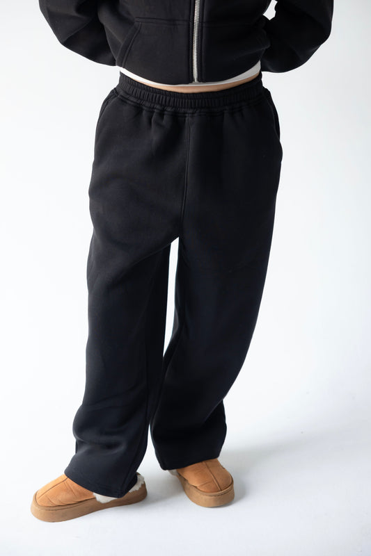 Sweatpants-Black Melton